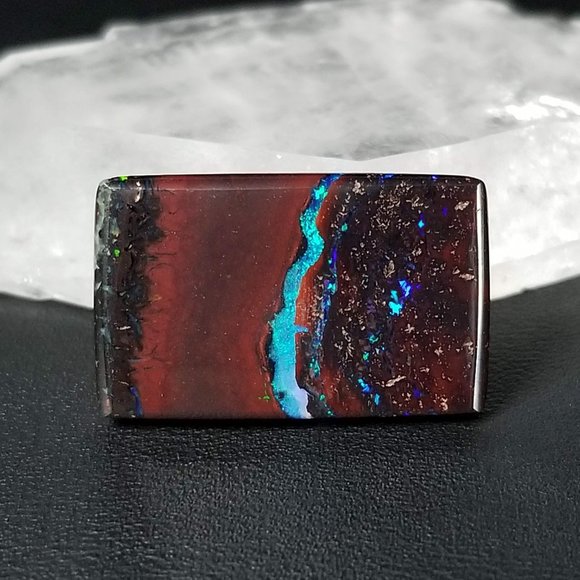 Exquisite Australian Koroit Opal * 21.88 x 13.66 x 3.20mm * amazing boulder opal - Picture 9 of 15